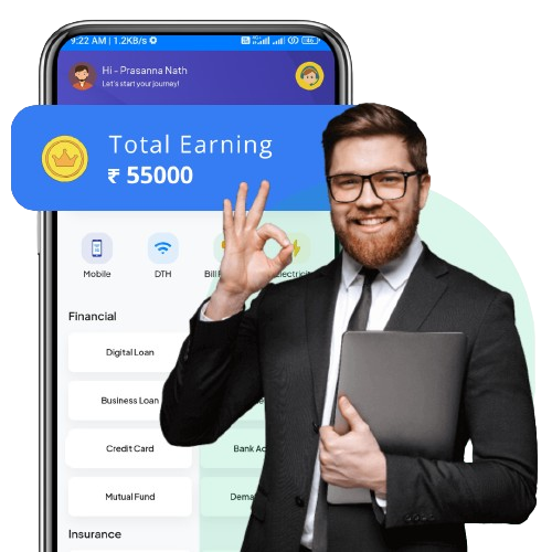 A Happy man with good earning